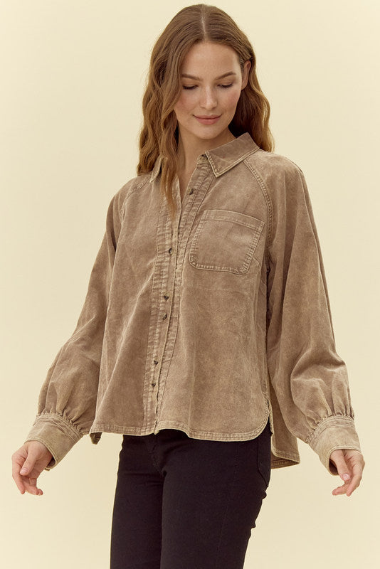 Cord-Like Button Down