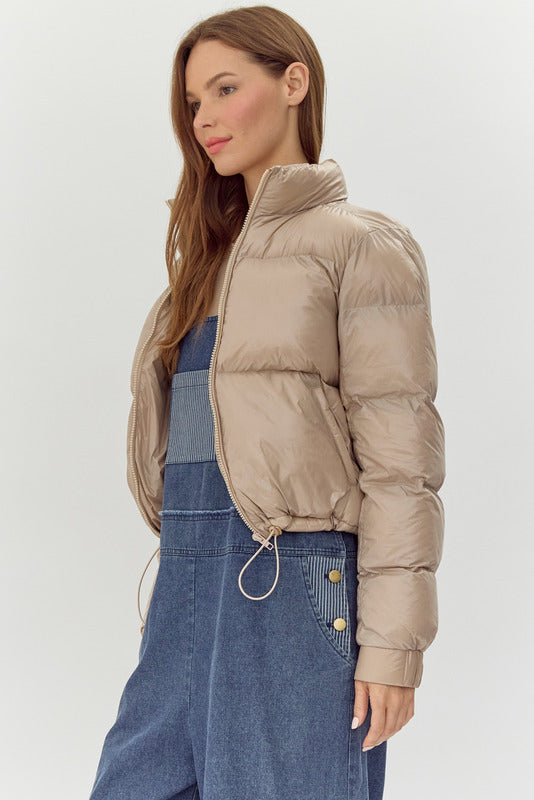 Taupe Puffer Jacket