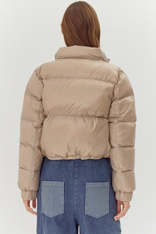 Taupe Puffer Jacket