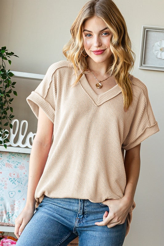 Solid Urban Ribbed Top