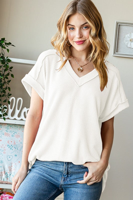Solid Urban Ribbed Top