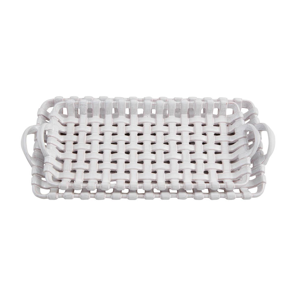 NESTED BASKET WEAVE TRAYS