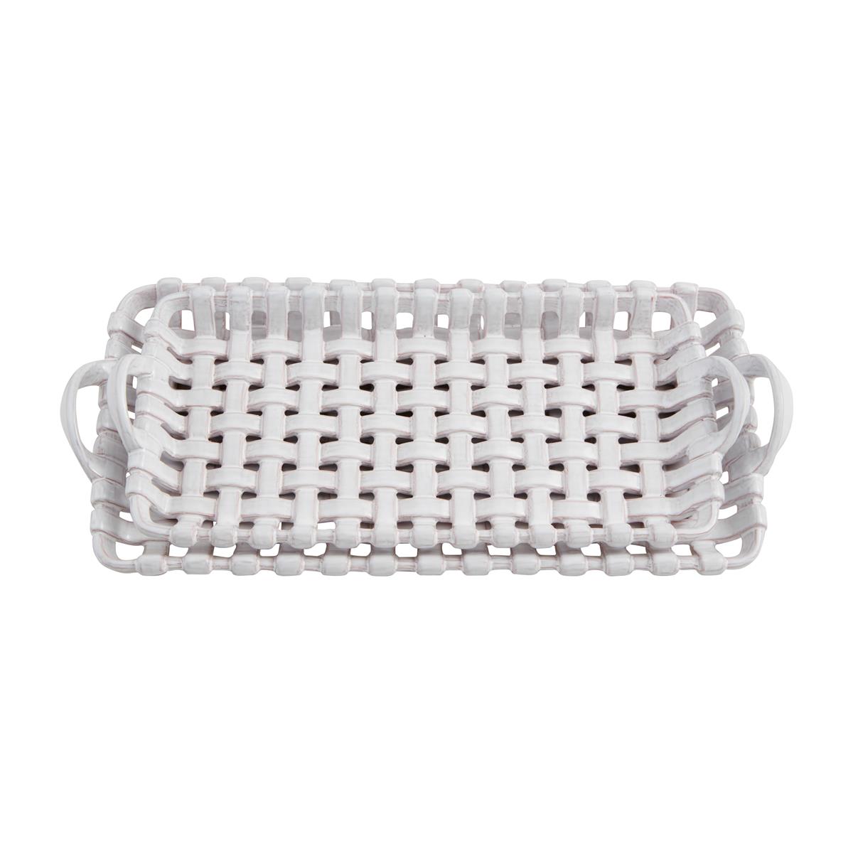 NESTED BASKET WEAVE TRAYS