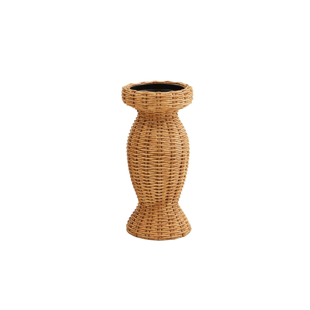 RESIN WOVEN CANDLESTICK