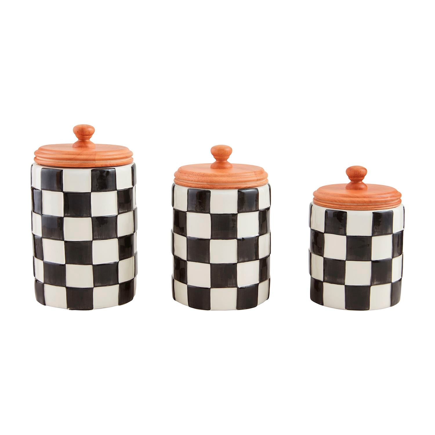 Black & White Check Canister Set
