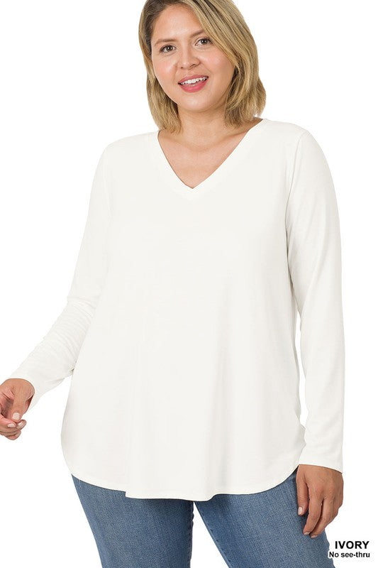 Plus V-Neck Tunic