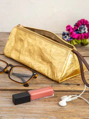 Penny Paper Accessory Pouch- Gold