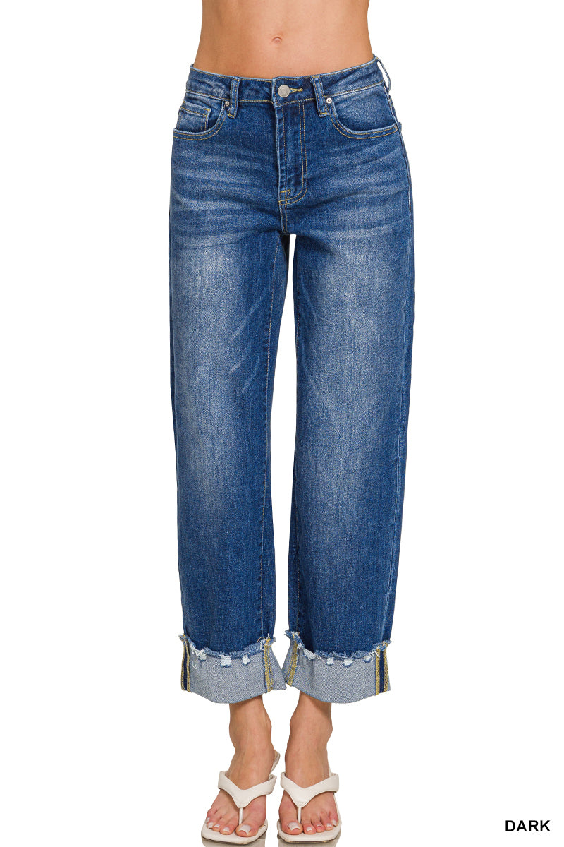 Free Spirit Cuff Jeans Zenana