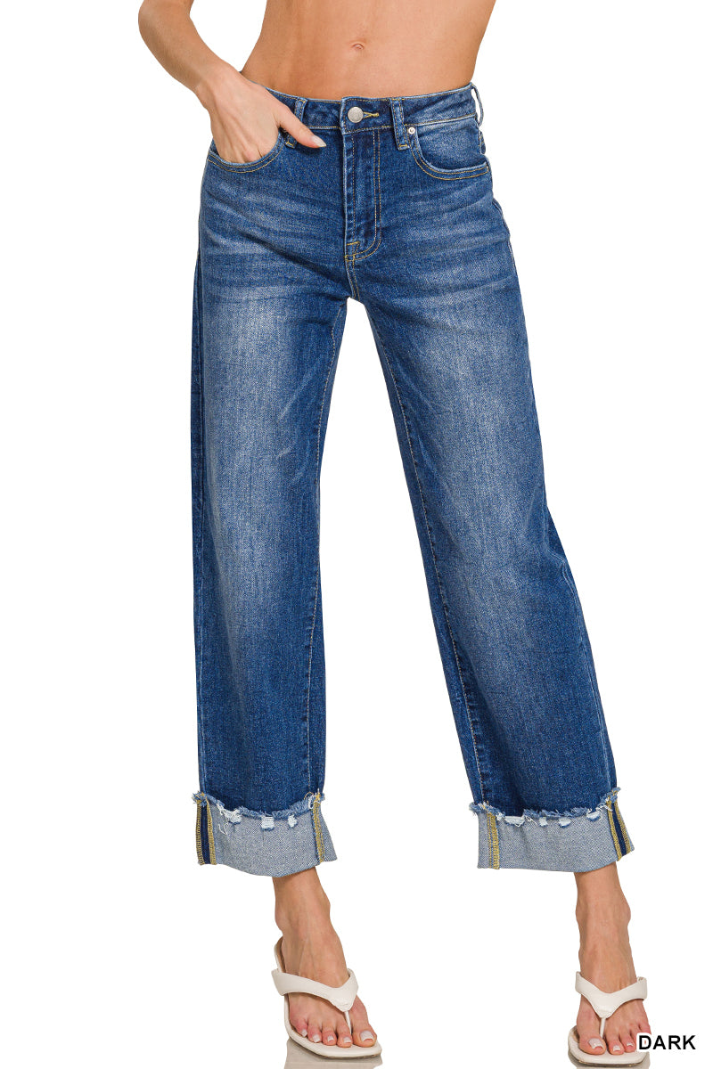 Free Spirit Cuff Jeans Zenana