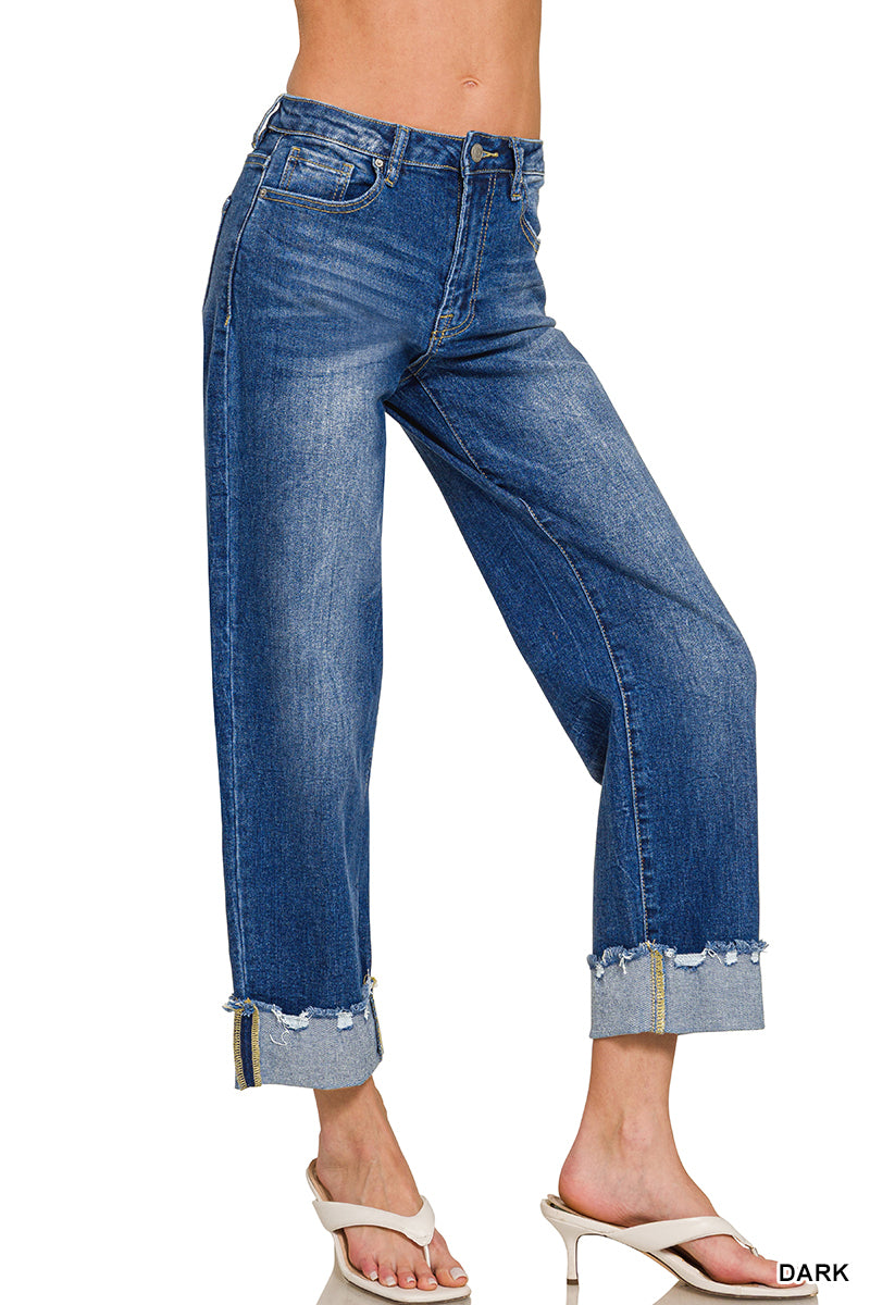 Free Spirit Cuff Jeans Zenana
