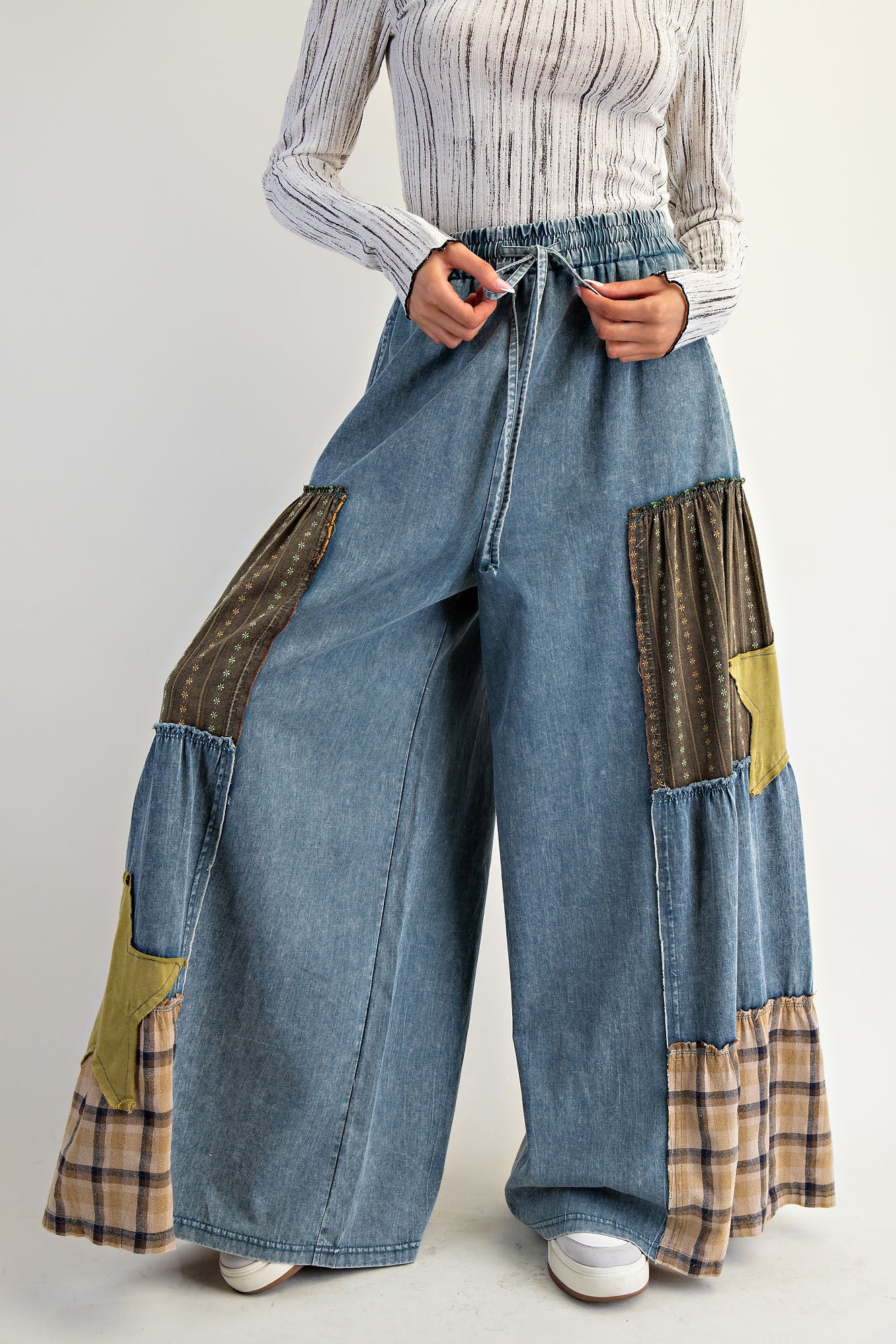 Patchwork Dreams Chambray Pants
