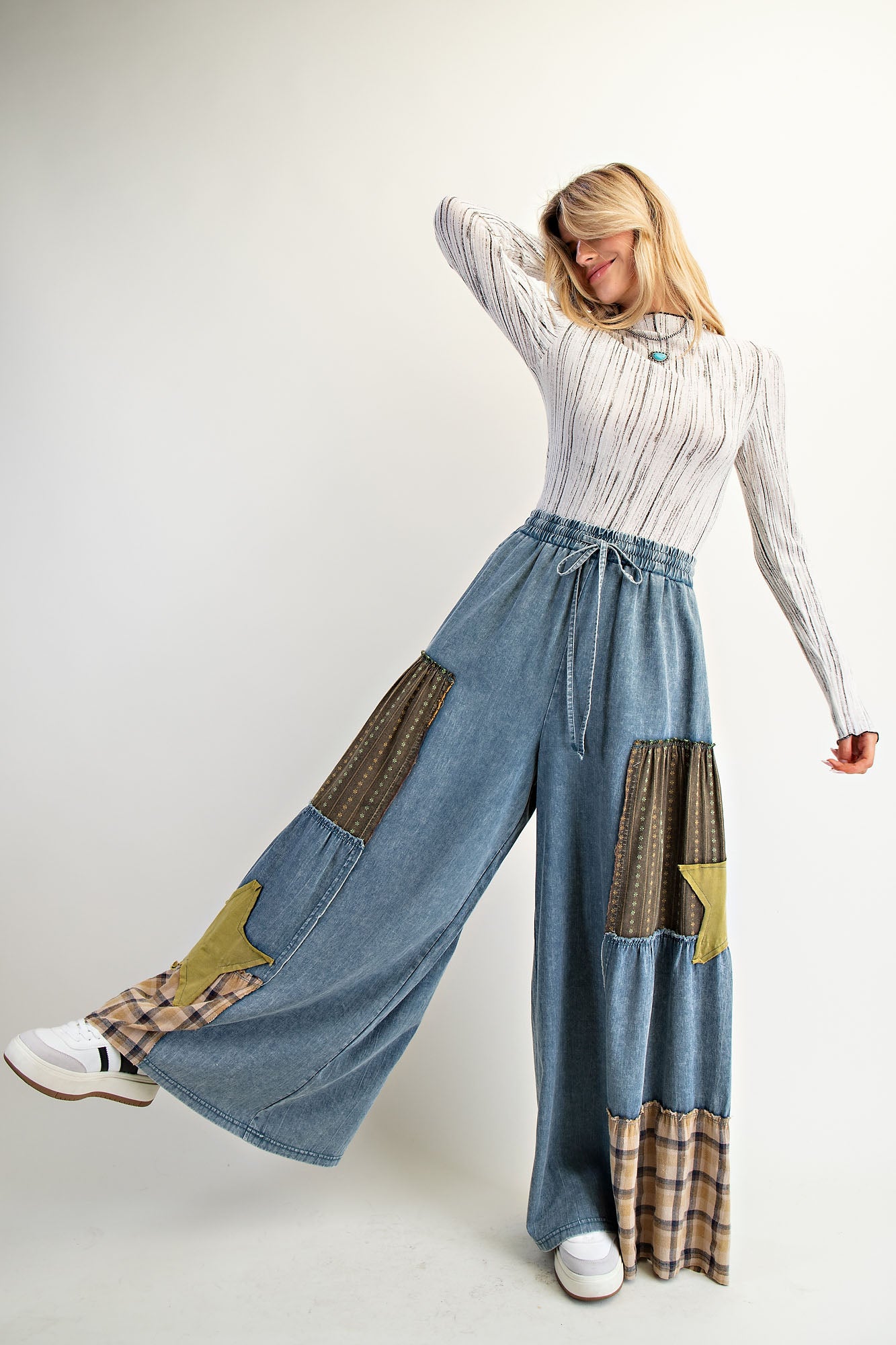 Patchwork Dreams Chambray Pants