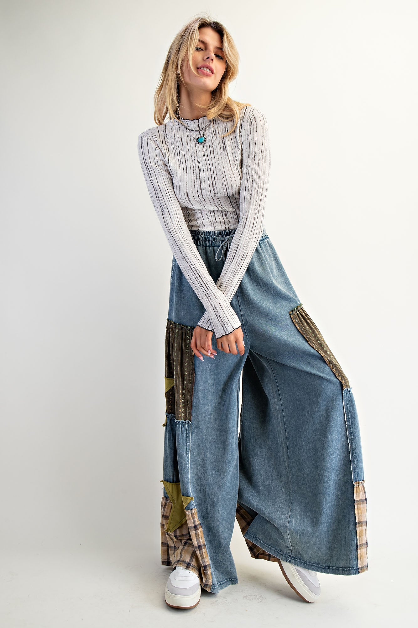 Patchwork Dreams Chambray Pants