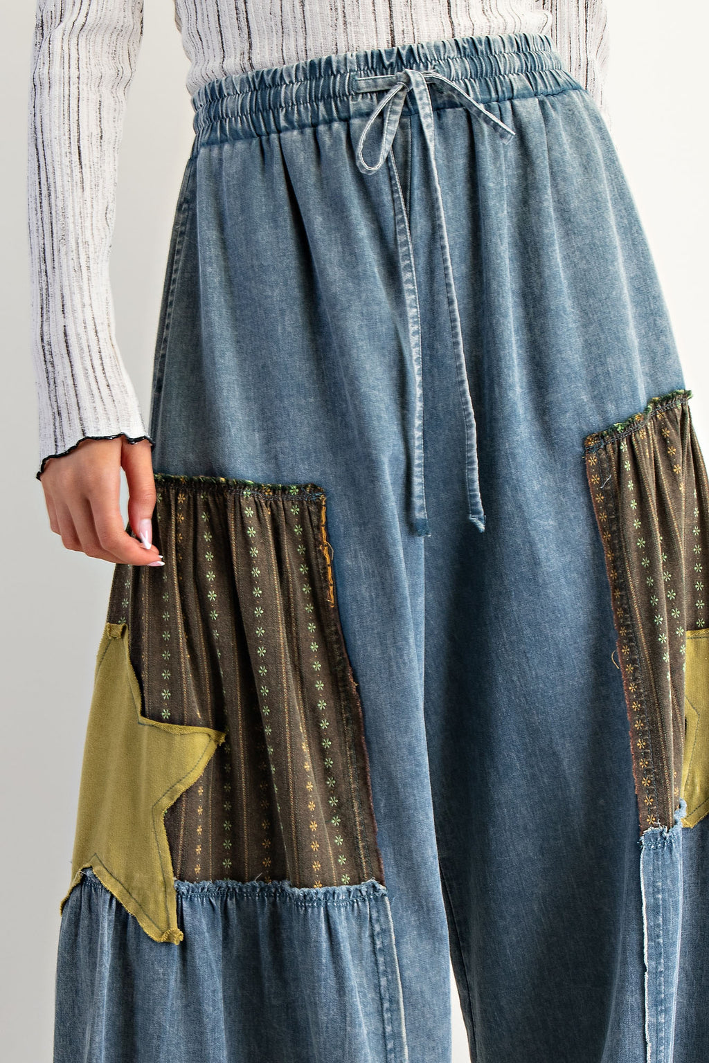 Patchwork Dreams Chambray Pants