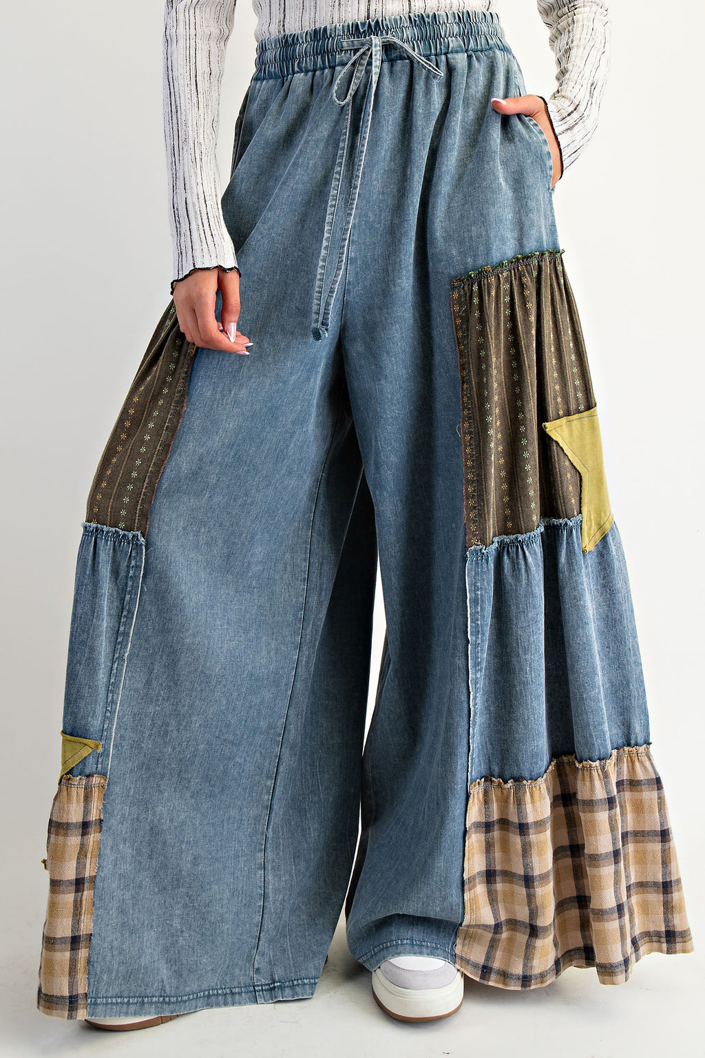 Patchwork Dreams Chambray Pants