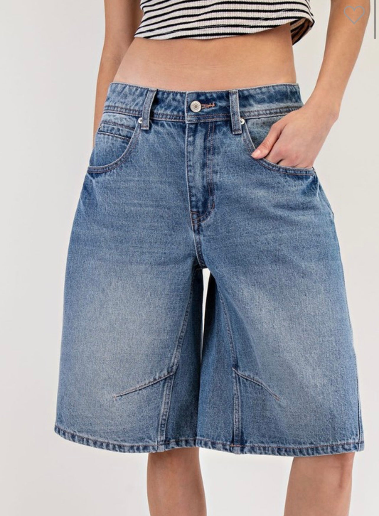 Denim Barrel Shorts