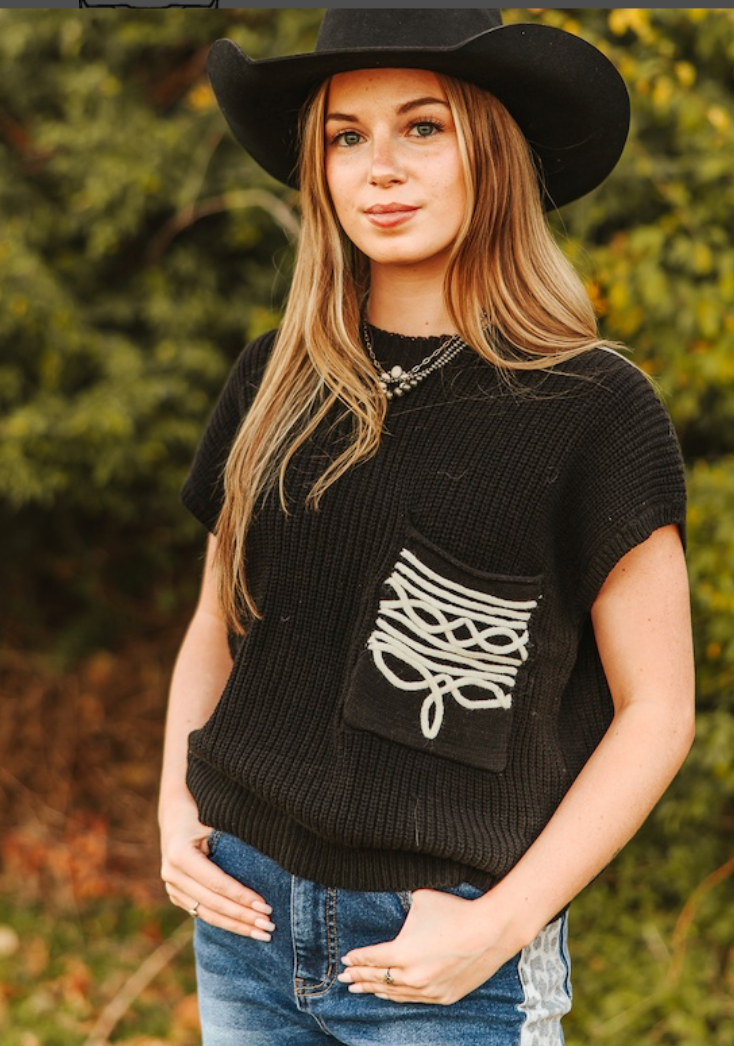 Boot Stitch Sleeveless Sweater STERLING KREEK