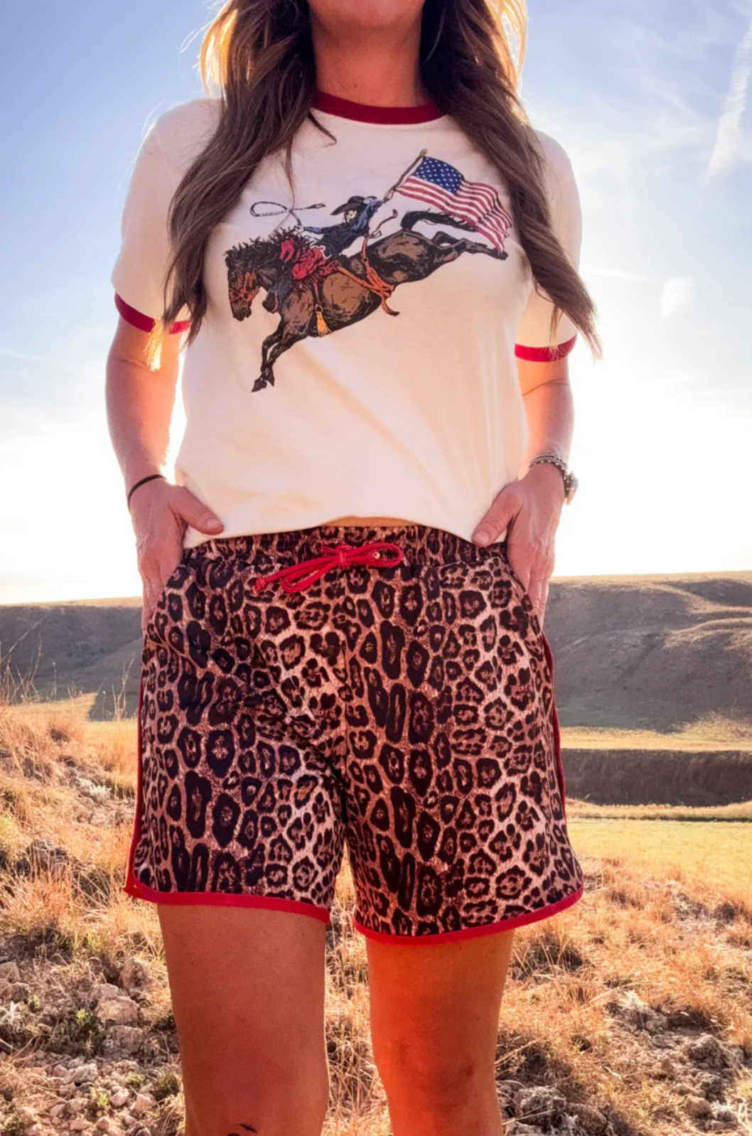 CHEETAH CHIC LONG SHORTS STERLING KREEK