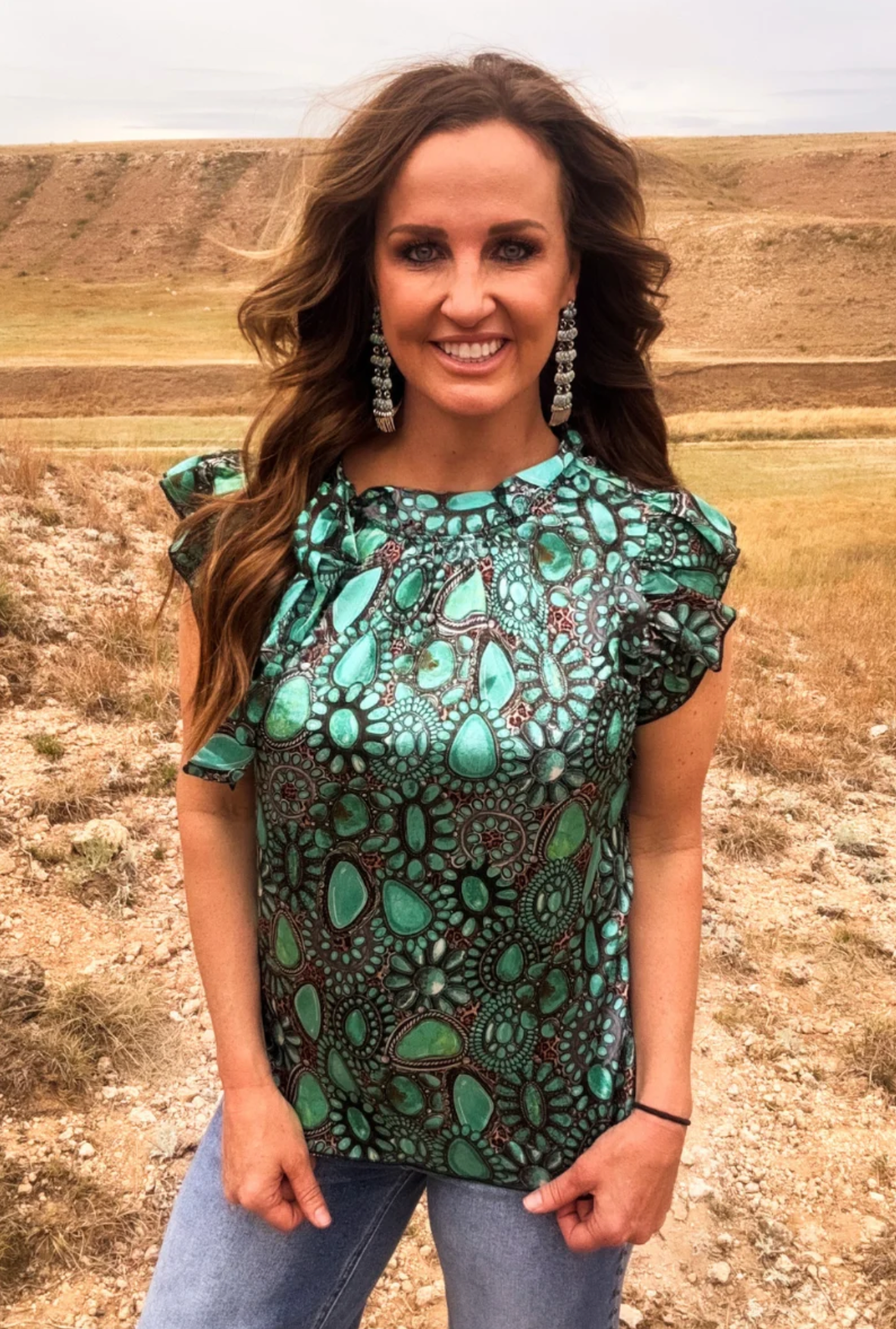 Wild Charm Turquoise Top STERLING KREEK