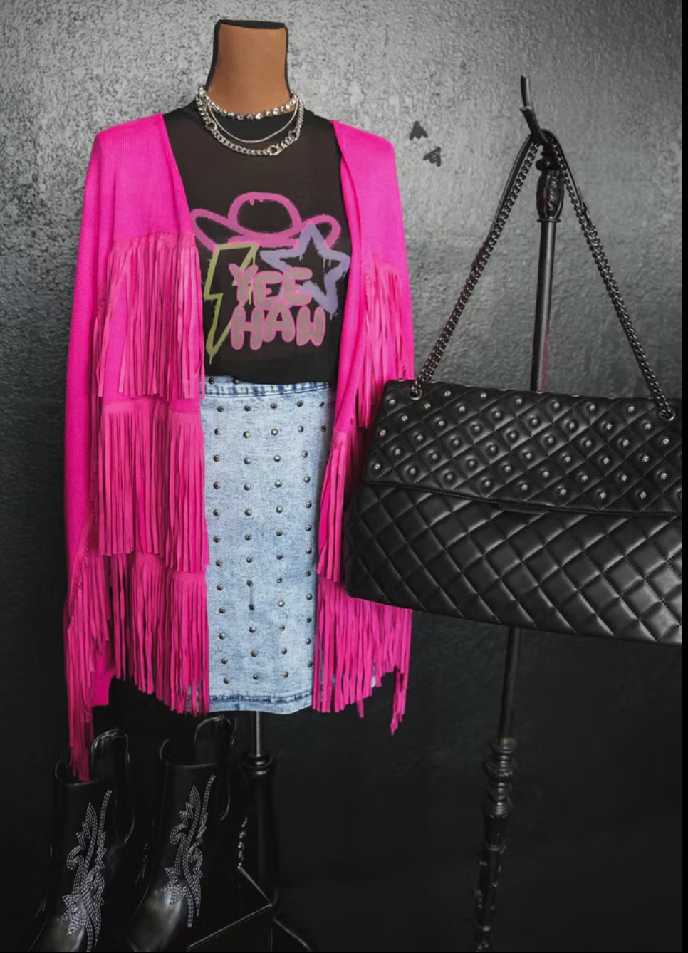 Fringe Fanatic Knit Cardigan * Pink