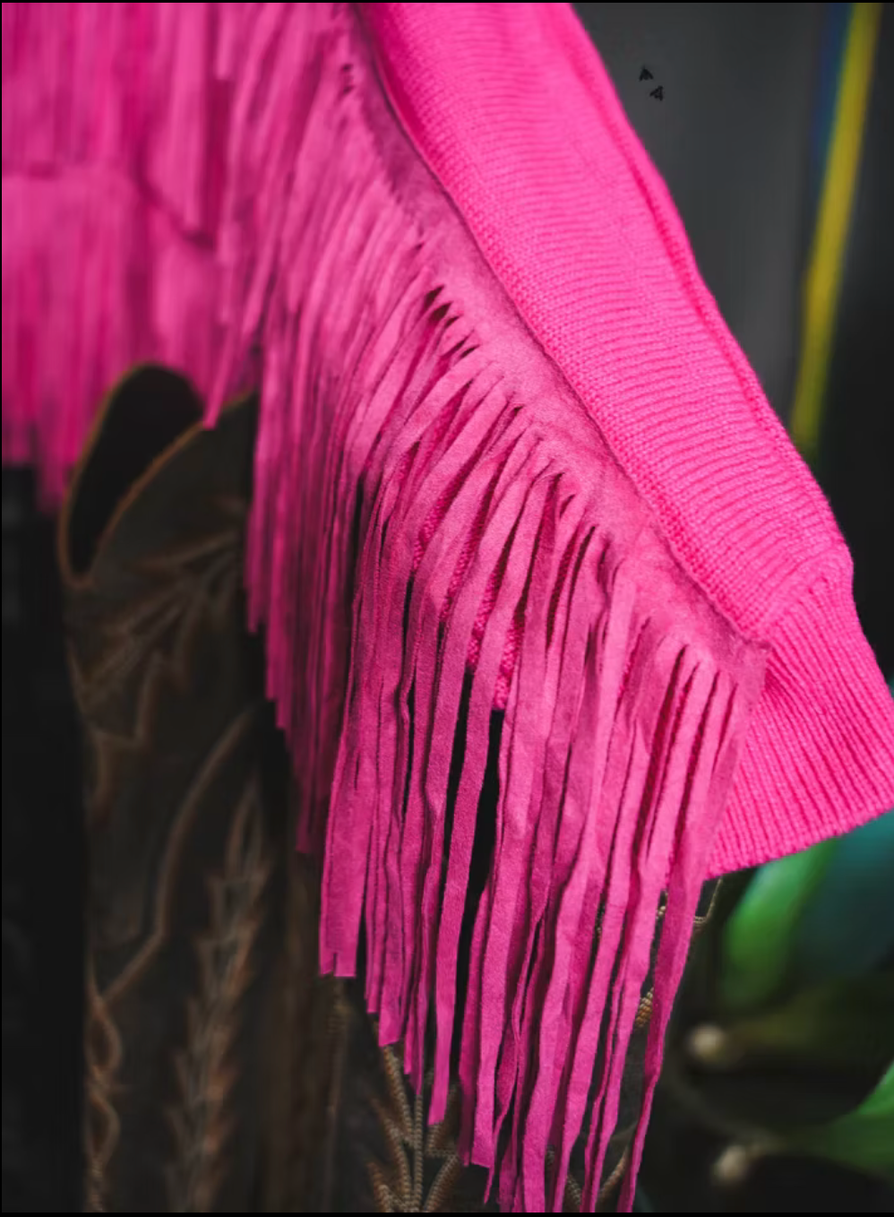 Fringe Fanatic Knit Cardigan * Pink