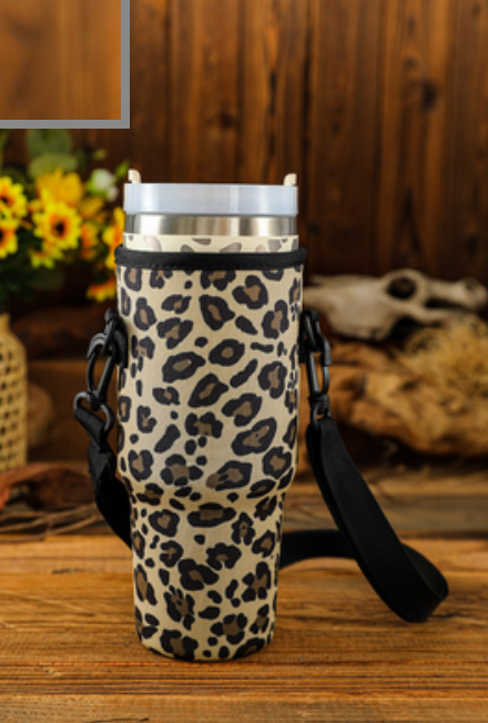 Leopard Print Tumbler Sleeve Heartland Tanning