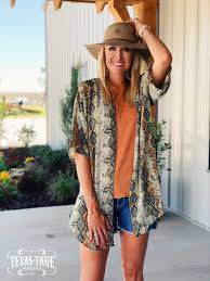 Multi Color Snakeskin Kimono