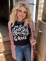 Mauve Striped Mid-Length Cardigan