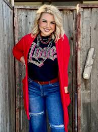 Ruby Red Soft Mid-Length Cardigan Regular price