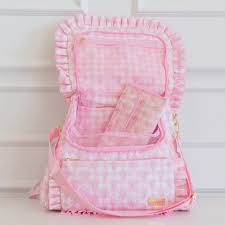 Ruffled Nylon Diaper Bag