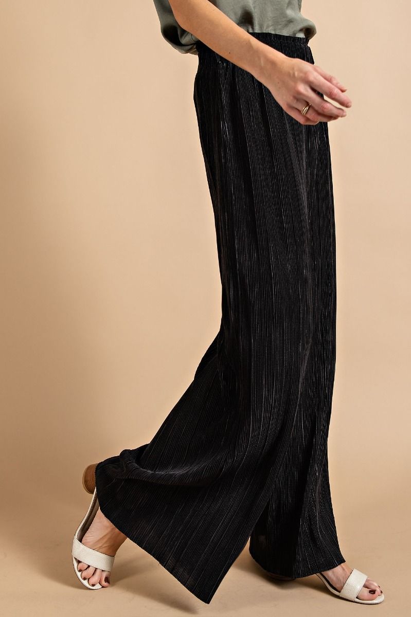 PLEATED SATIN PANTS