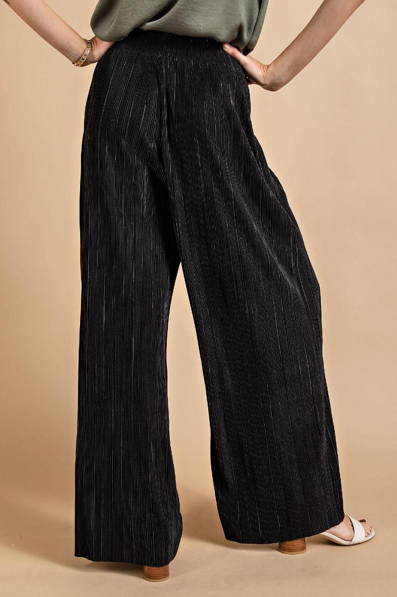 PLEATED SATIN PANTS