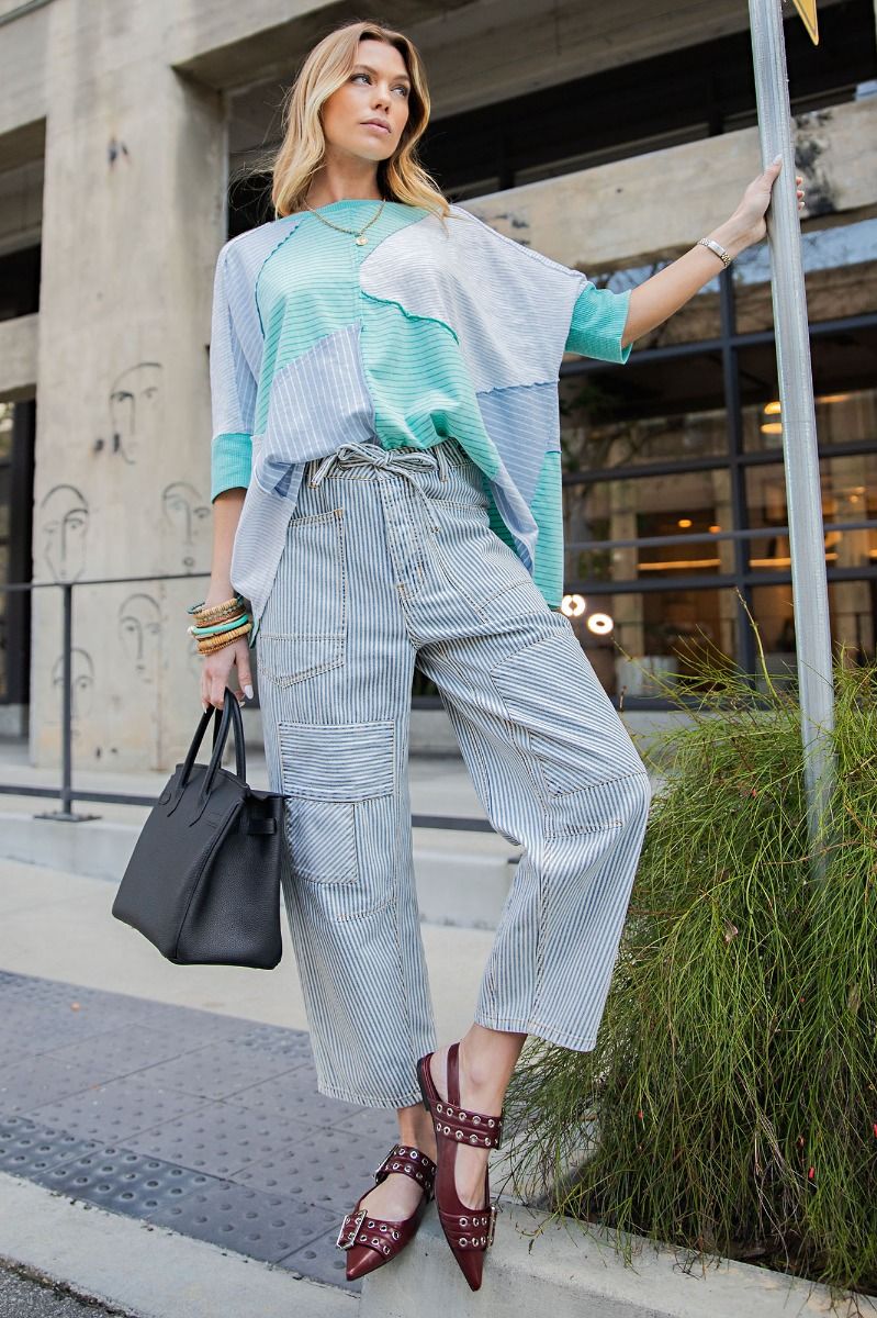 Lazy Daze Striped Jeans