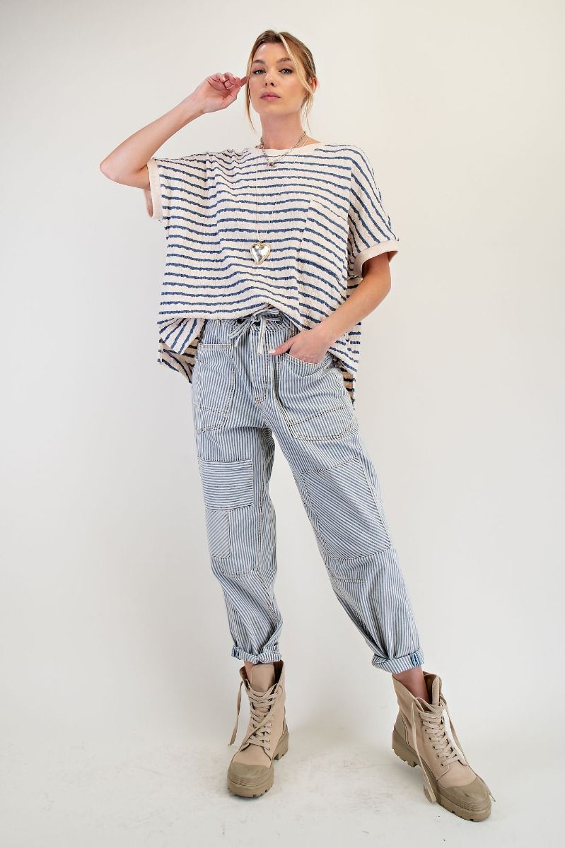 Lazy Daze Striped Jeans