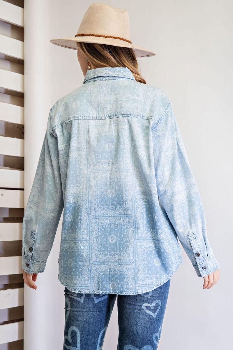 Paisley Printed Button Down