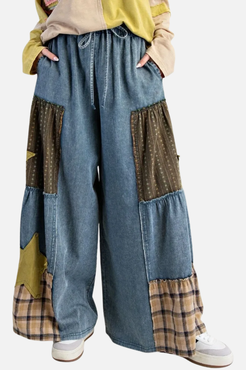 Patchwork Dreams Chambray Pants