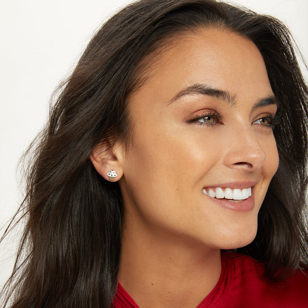 Holiday Cheer Cupcake Mini Post Earrings