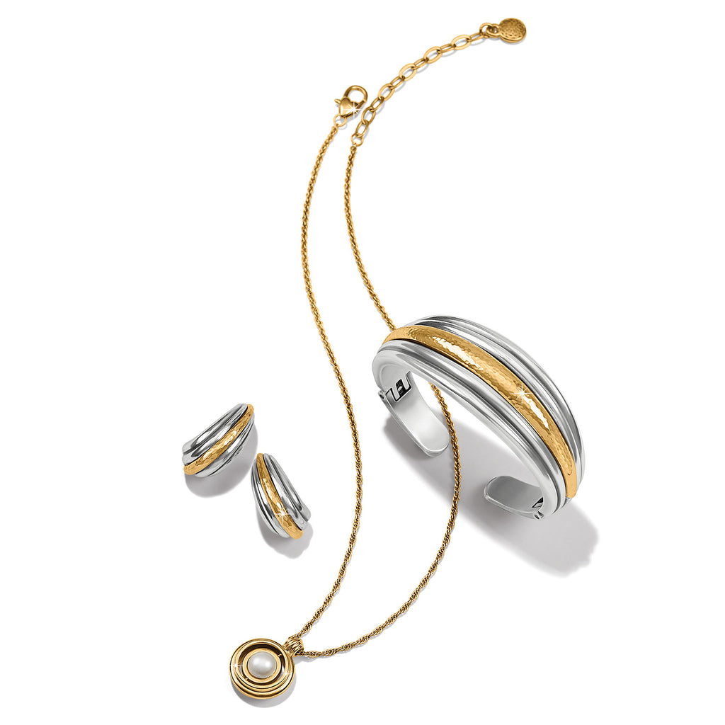 Ferrara Deco Large Hoop Earrings