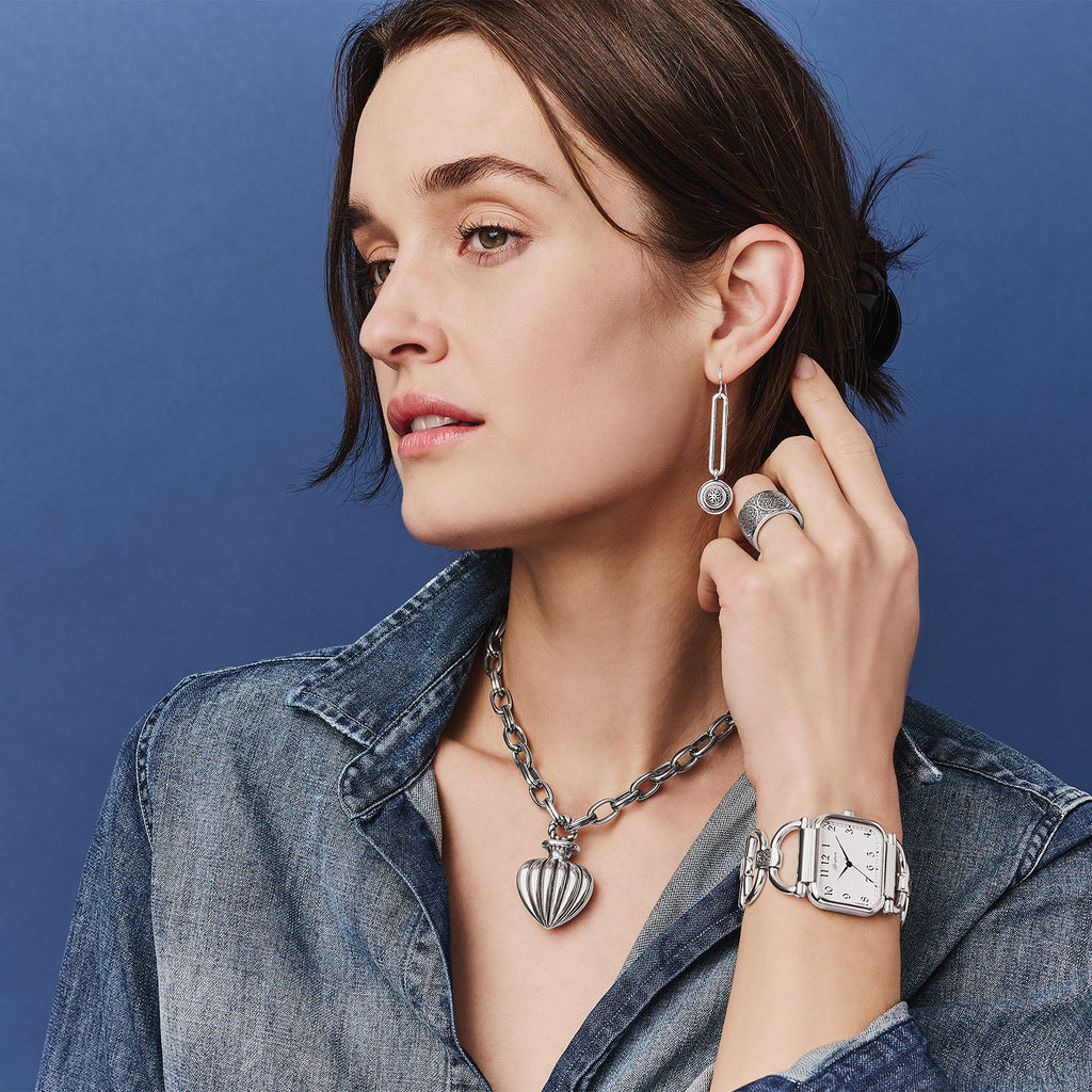 Ferrara Disc French Wire Earrings