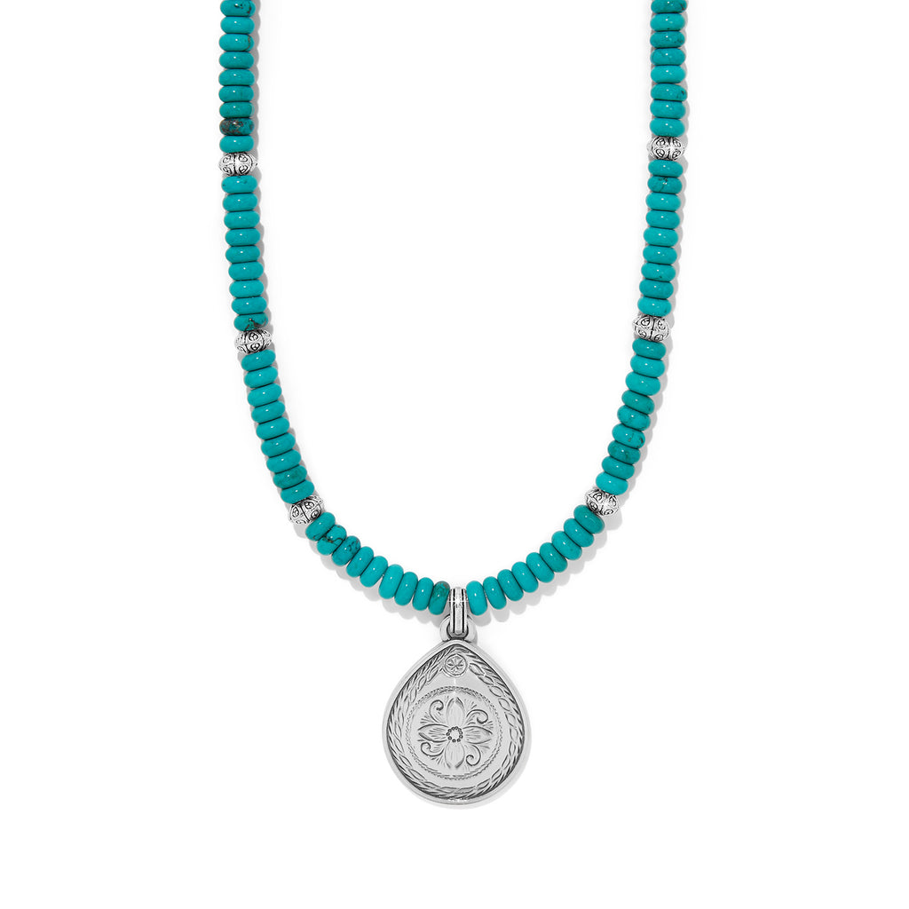 Mosaic Turquoise Teardrop Necklace