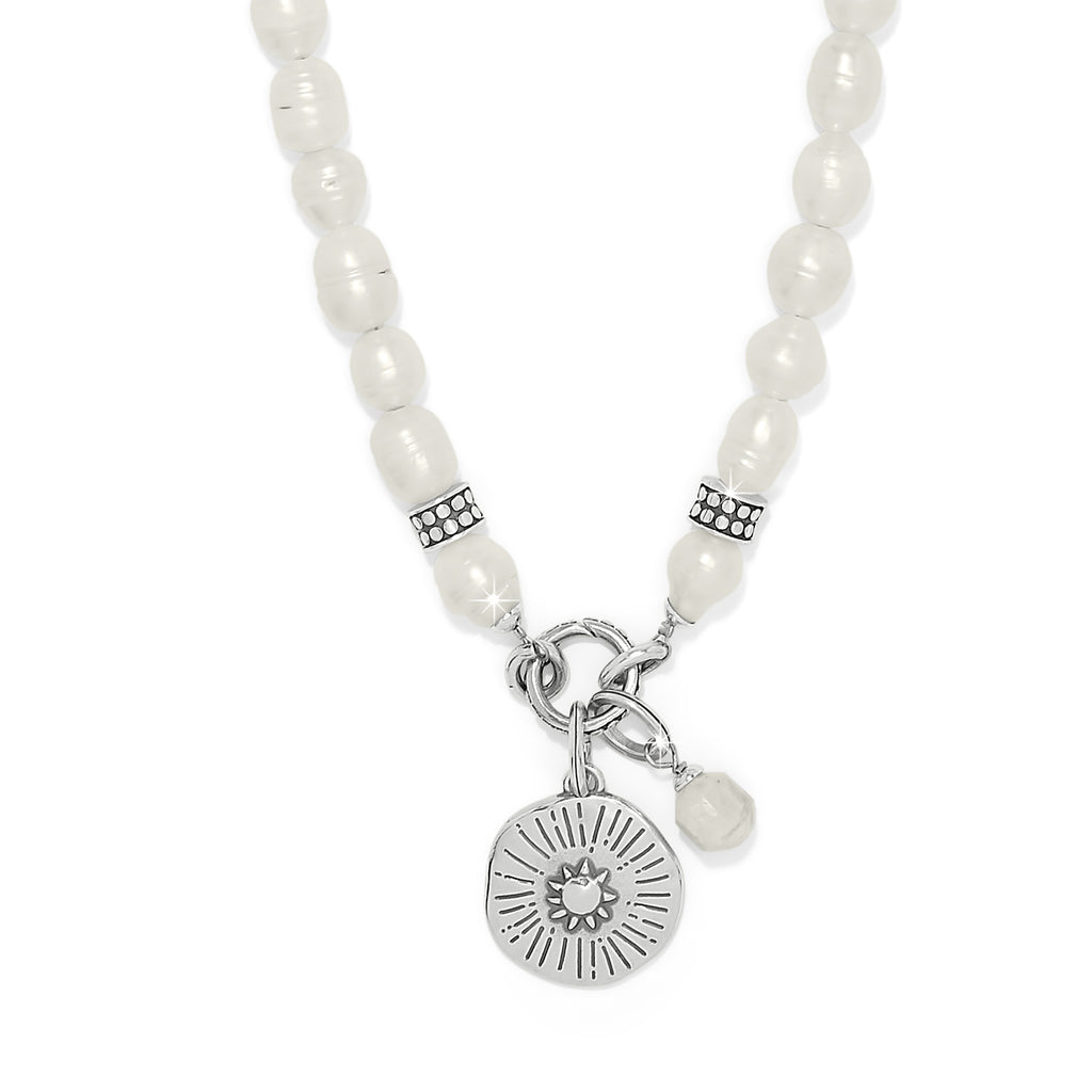 Token Charm Pearl Necklace