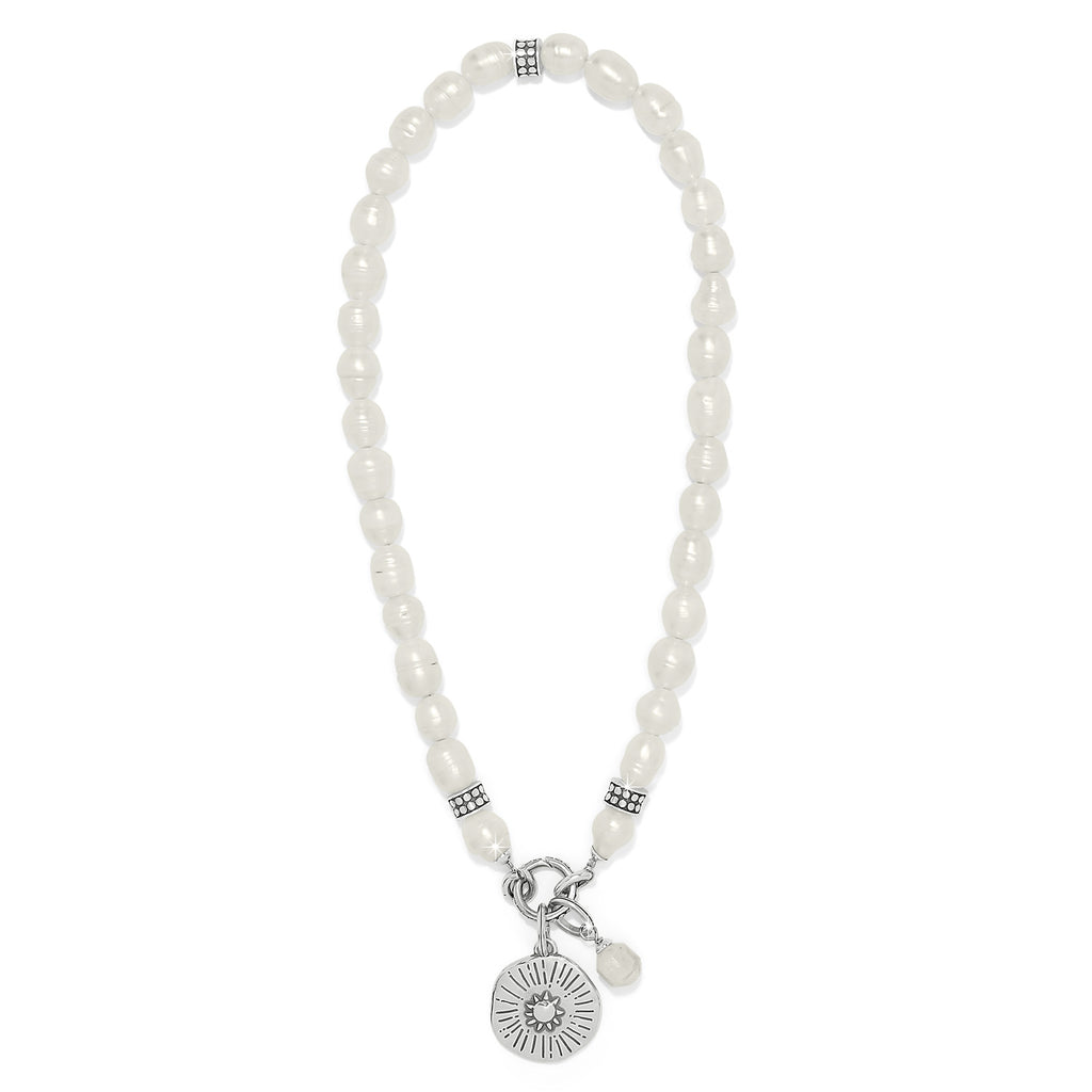 Token Charm Pearl Necklace