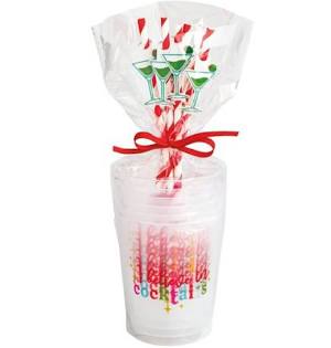 I Believe In Cocktails Holiday Party Cup Set Mudpie